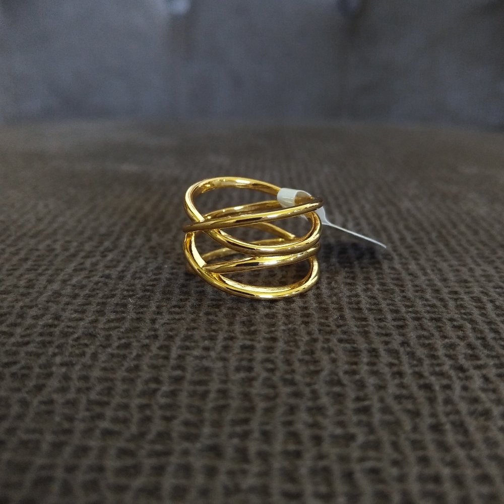 BRONZE Oro Double✌️Criss Cross🔀 Ring - Sz 7 - Picture 8 of 16